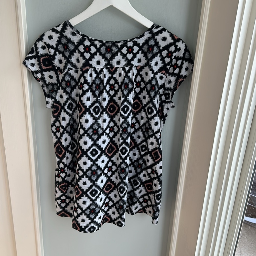 Loft Petite Patchwork Vintage Soft Swing Tee - image 3